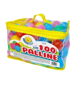 Giochi E Casette Bimbo|Sacca 100 palline per bambini colorate e morbide