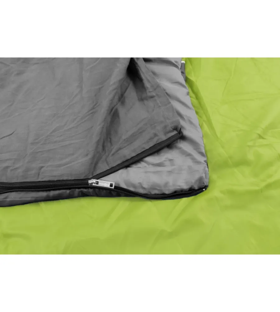 Brunner Campeggio|Sacco a pelo ultralight con cappuccio "laguna lite" in poliestere e cotone verde 210x75 cm