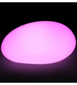 Illuminazione Per Esterno|Sasso luminoso decorativo per esterno led rgb 28x21x17 cm
