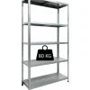 Discount Scaffale 4 ripiani in metallo brima "ettore" grigio portata 400 kg 100x40x187 cm Officina E Garage