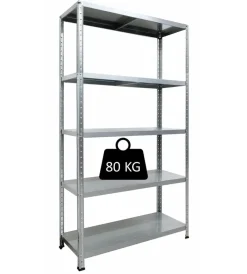 Discount Scaffale 4 ripiani in metallo brima "ettore" grigio portata 400 kg 100x40x187 cm Officina E Garage