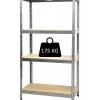 Hot Scaffale 4 ripiani in metallo e legno "joker" portata 175 kg 90x40x174 cm Officina E Garage
