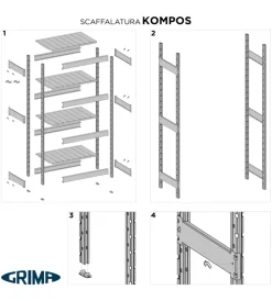 Clearance Scaffale 3 ripiani in metallo 