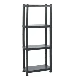 Riponimento In Resina|Scaffale 4 ripiani in polipropilene 