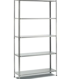 Officina E Garage- Scaffale essenza in metallo 5 ripiani 100x30x187 cm
