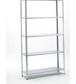 Officina E Garage- Scaffale essenza in metallo 4 ripiani 75x30x147 cm