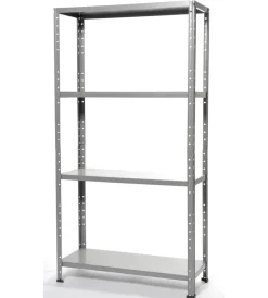 Sale Scaffale in metallo 4 ripiani portata totale 160 kg 75x30x136 cm Officina E Garage