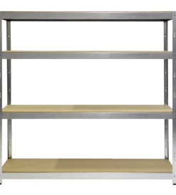 Officina E Garage-Grima Scaffale in metallo e legno "joker" in kit con 4 ripiani, 200x70x200 cm -