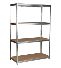 Officina E Garage-Easy System Scaffale in metallo con 4 ripiani in mdf, 120x55x180 cm