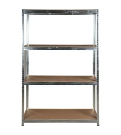 Officina E Garage-Easy System Scaffale in metallo con 4 ripiani in mdf, 120x55x180 cm