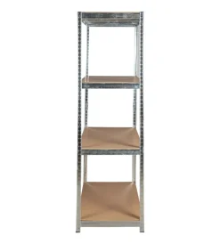 Officina E Garage-Easy System Scaffale in metallo con 4 ripiani in mdf, 120x55x180 cm