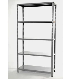 Sale Scaffale in metallo grigio in kit con 5 ripiani, 96x30x185 cm - Officina E Garage