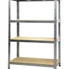Outlet Scaffale in metallo in kit "joker" 4 ripiani in legno, 160x60x180 cm Officina E Garage