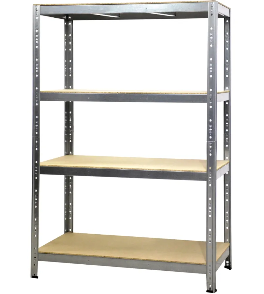 Outlet Scaffale in metallo in kit "joker" 4 ripiani in legno, 160x60x180 cm Officina E Garage