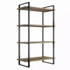 Scaffale lader con struttura e ripiani acciaio e legno, 115 cm Armadi