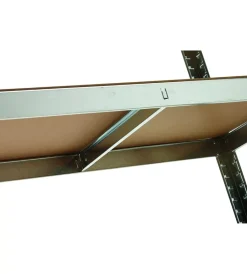 Clearance Scaffale metallico regolabile 5 ripiani essenza 180x90x40 cm Officina E Garage