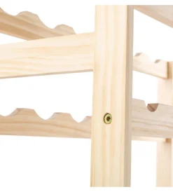 Complementi In Legno- Scaffale portabottiglie in legno 54 posti 60x27x121 cm