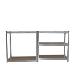 Grima Officina E Garage|Scaffali 4 ripiani in metallo zincato "joker" grigio portata 175 kg 90x40x180 cm