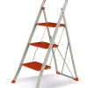 Scale E Sgabelli-Casa Briko Scala "steppy" con 3 gradini in acciaio, 47x115x71 cm