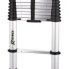 Trabatelli E Scale Professionali-Ribimex Scala telescopica allungabile in alluminio da 9 gradini con altezza massima di 263 cm - .