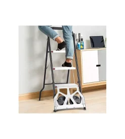 Grima Attrezzatura Giardinaggio|Scala-carrello con doppia funzione, portata 160 kg -