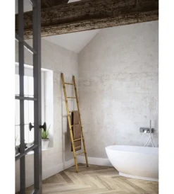 Accessori Bagno- Scaletta in bambu' porta asciugamani con 6 pioli, 50x190 cm