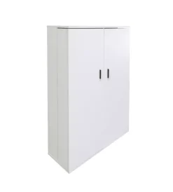 Scarpiere-BellaHome Scarpiera 2 ante con ante salvaspazio bianco 80x33,4x180 cm