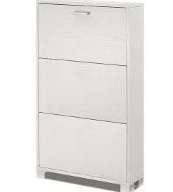 Sarmog Scarpiere|Scarpiera bianca 3 ante, 70x118x18 cm