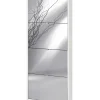 Scarpiera bianca con 4 ante a specchio, 63x18x154 cm Scarpiere