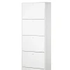 Online Scarpiera bianca con 4 ante, 62x158x29 cm Scarpiere