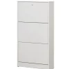 Scarpiere-Sarmog Scarpiera bianca con 3 ante, 62x114x18 cm