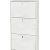 Scarpiere-Sarmog Scarpiera bianca con 3 ante, 63x18x117 cm
