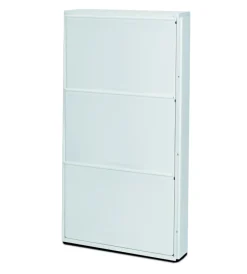 Scarpiere|Scarpiera in metallo con 3 ante colore bianco 50x14x104 cm