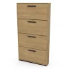 Hot Scarpiera "izzy" quercia con 4 ante, 80,8x17,8x151,7 cm Scarpiere