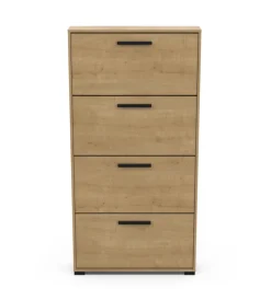 Hot Scarpiera "izzy" quercia con 4 ante, 80,8x17,8x151,7 cm Scarpiere