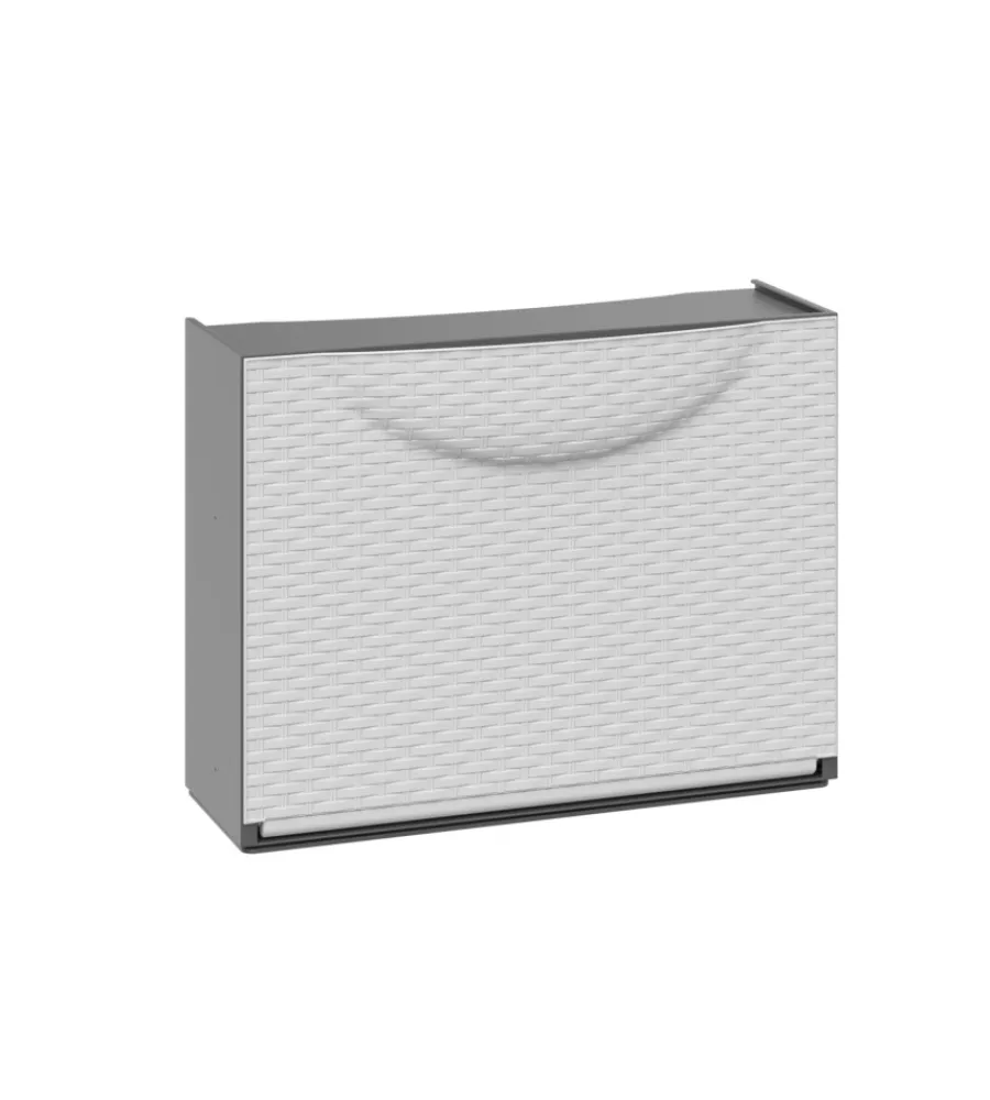 Discount Scarpiera modulare "harmony" effetto rattan bianco 51x19x39 cm Riponimento In Resina