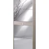 Hot Scarpiera olmo con 4 ante a specchio e 1 cassetto, 63x29x164 cm Scarpiere