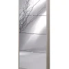 Scarpiere-Sarmog Scarpiera olmo con 4 ante a specchio, 63x18x154 cm