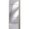 Outlet Scarpiera olmo con 5 ante a specchio, 63x29x127 cm Scarpiere