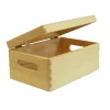 Complementi In Legno- Scatola multiuso con coperchio "wood box" in legno marrone chiaro, 30x20x14 cm