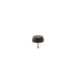 Accessori- Scivoli in feltro tondi con chiodo ø 20 mm. - marrone - 8 pz.