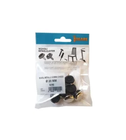 New Scivoli in metallo tondi con gomma e chiodo ø 20 mm. - 8 pz. Accessori