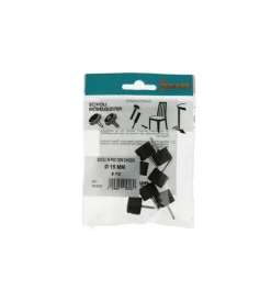 Best Scivoli in pvc neri con chiodo ø 15 mm. 8 pz. Accessori