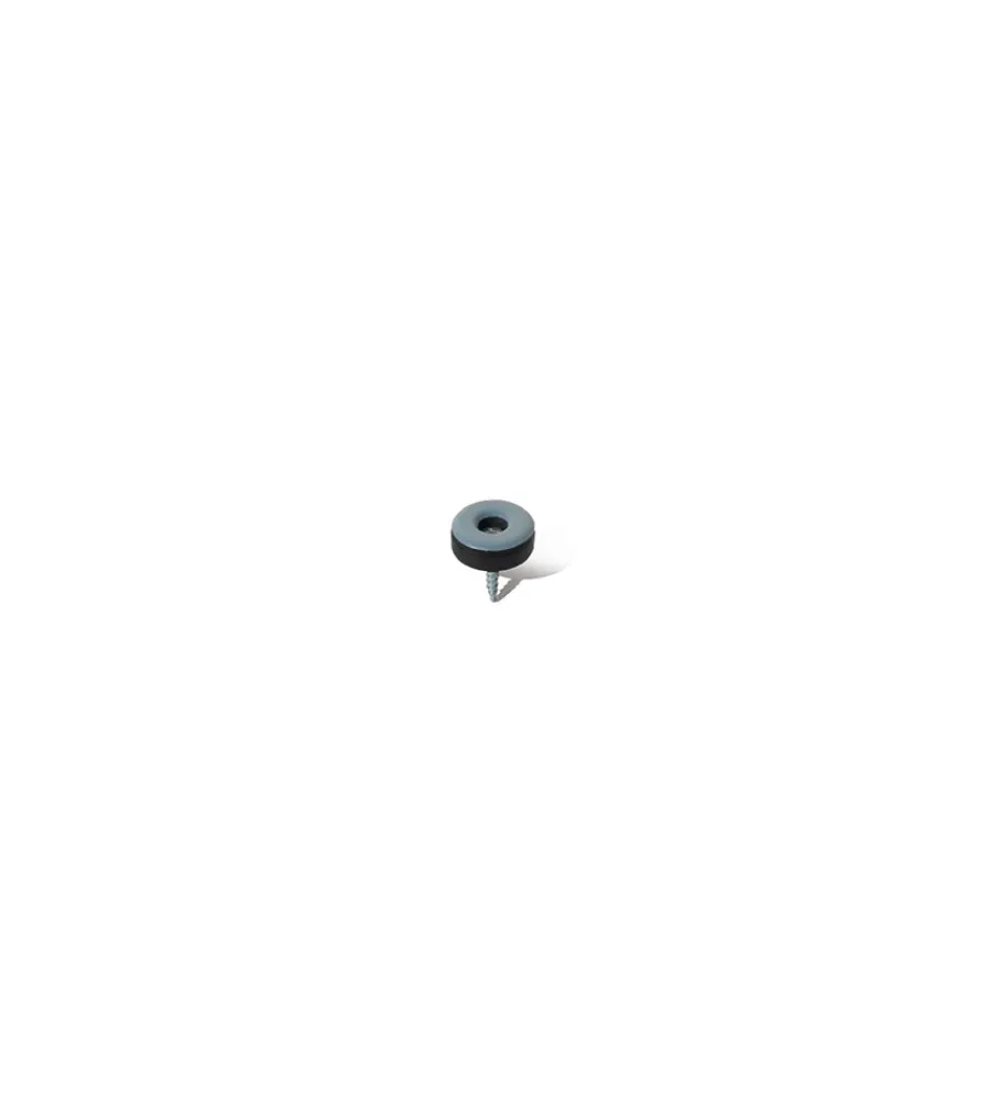 Accessori- Scivoli ptfe tondi con vite ø 30 mm. - grigio - 8 pz.