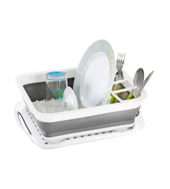 Brunner Campeggio|Scolapiatti collassabile "dropper fold-away" in plastica antiscivolo 36,5x31x12 cm