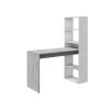 Best Scrivania "duplo" con libreria reversibile bianco e cemento 120x53x144 cm Scrivanie E Cassettiere