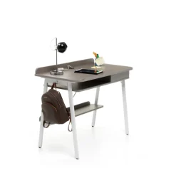 Scrivanie E Cassettiere|Scrivania "compact" grigio, 100x55x82 cm