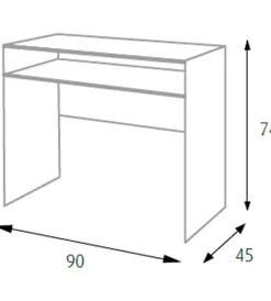 Clearance Scrivania con piano estraibile colore bianco armonia 90x45x74 cm Scrivanie E Cassettiere