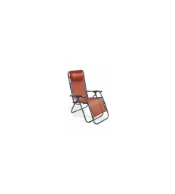 Mobili Da Giardino E Accessori|Sdraio da esterno con braccioli "rio relax" colore rosso metallo, 173x66x110 cm