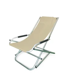 Mobili Da Giardino E Accessori|Sdraio da giardino essenza "elba" in alluminio e pvc beige 60x97x70 cm